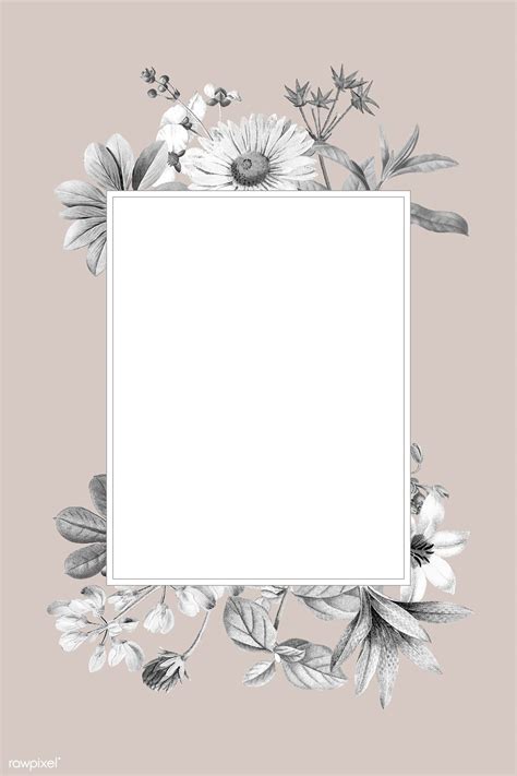 Download premium vector of Blank floral frame design vector 1201142 | Moldura para instagram ...