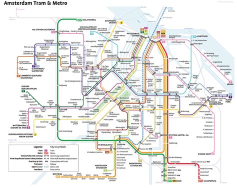 Amsterdam train station map - Map of Amsterdam railway station (Netherlands)