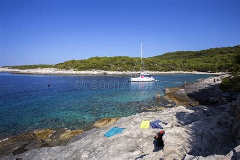 One of Vis Island Beaches in Croatia. Editorial Photo - Image of ...