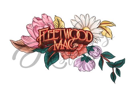 Fleetwood Mac Floral Design JPG and PNG File Floral Digital | Etsy UK