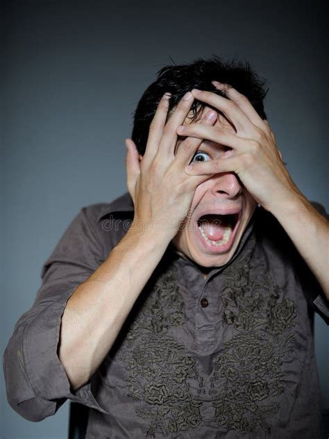 Expressions. Man Is Terrified And Feeling Fear Stock Images - Image: 15884544