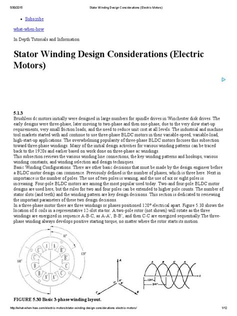 Stator Winding Design Considerations of Electric Motors | Electric ...