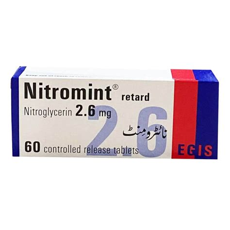 Nitromint 2.6mg - Điều trị đau thắt ngực, suy tim - Pharmart.vn