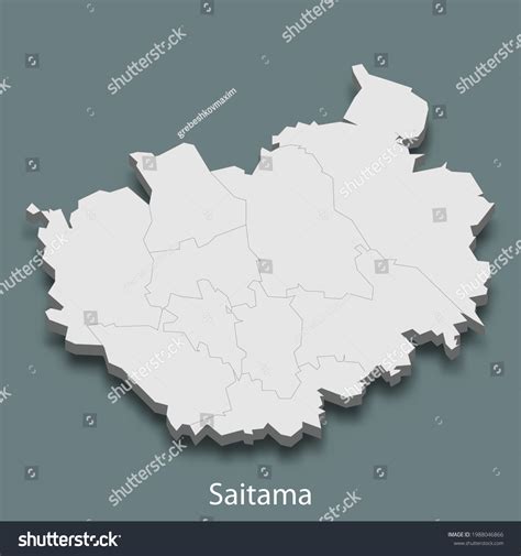 3d Isometric Map Saitama City Japan Stock Vector (Royalty Free) 1988046866 | Shutterstock