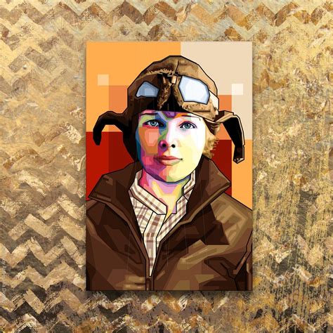 Amelia Earhart Flugpionierin Portrait Pop Art Bilder für Büro - Etsy.de ...