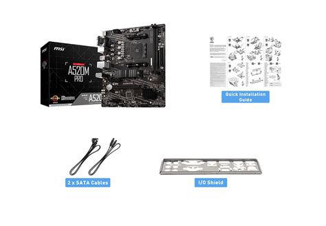 MSI A520M PRO Motherboard (AMD Ryzen 3000 3rd Gen AM4, DDR4, M.2, USB 3.2 Gen 1, DP/HDMI, Micro ATX)