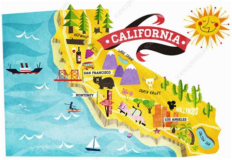 California Map With Attractions - Angela Maureene