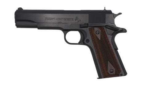 Colt Mfg O1911C 1911 Government Series 70 45 ACP 5" 7+1 Blued Double Diamond Checkered Rosewood ...