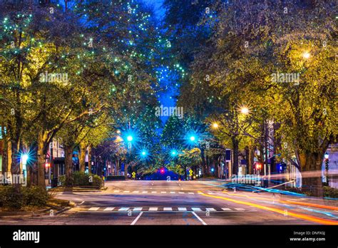 Downtown Athens, Georgia, USA night scene Stock Photo: 64889010 - Alamy