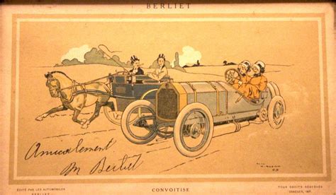 René VINCENT ( 1879-1936) "Convoitise- BERLIET" Lithographie