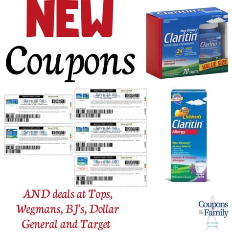 Print these high value Claritin Coupons + deals at Wegmans, Target, Tops, BJ's & more!