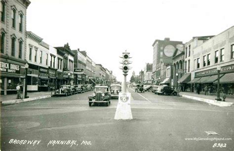 Hannibal, Missouri, Broadway, Street, vintage postcard, historic photo | Hannibal missouri ...