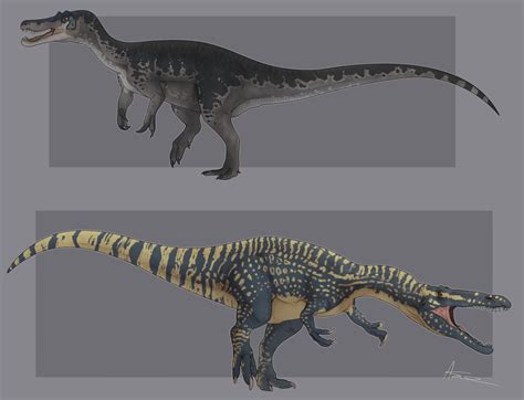 I drew a baryonyx and a suchomimus with their in-game patterns : r/jurassicworldevo