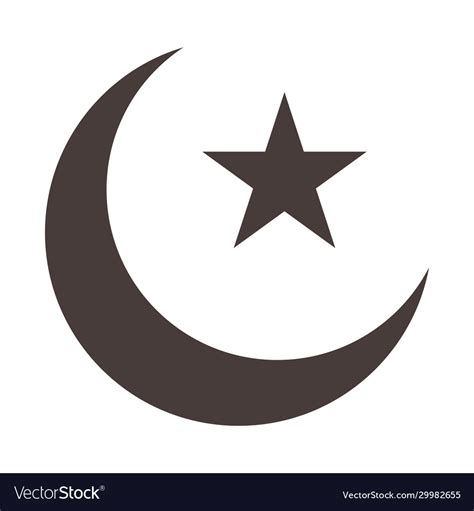 Moon star ramadan arabic islamic celebration Vector Image