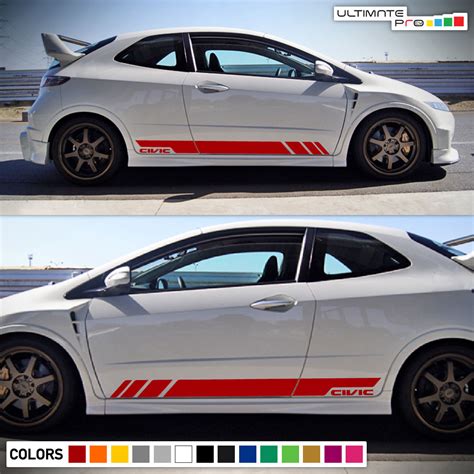 Honda civic decals Stripes Kit 2016-Present