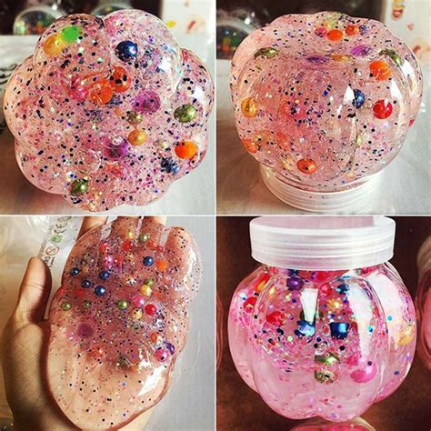 Soft Slime Squishy Fluffy Foam Clay DIY Crystal Clay Jelly Clear Slime