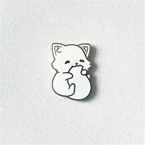 Cute Arctic Fox Munchimal Kawaii Animal Enamel Pin Lapel Badge - Etsy UK