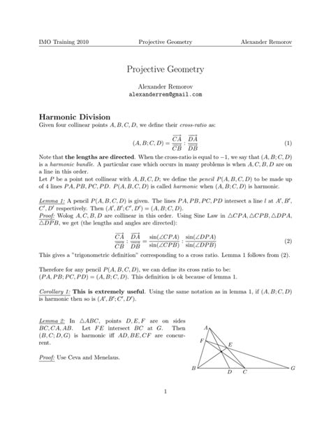 Projective Geometry