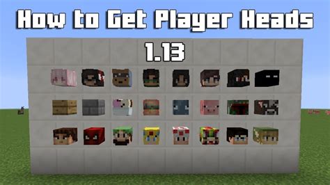 Minecraft - How To Get Player Heads in 1.13! | Minecraft heads, Minecraft commands, Minecraft ...