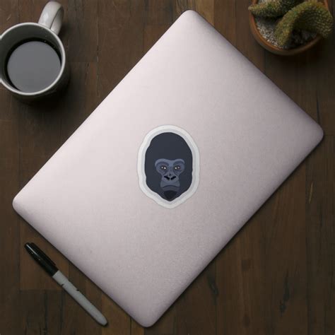 Gorilla Face - Gorilla Face - Sticker | TeePublic