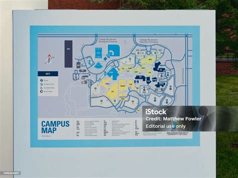 Jccc Campus Map Stock Photo - Download Image Now - Campus, Map, Boulevard - iStock