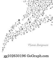 900+ Royalty Free Music Notes Symbols In Black And White Clip Art - GoGraph