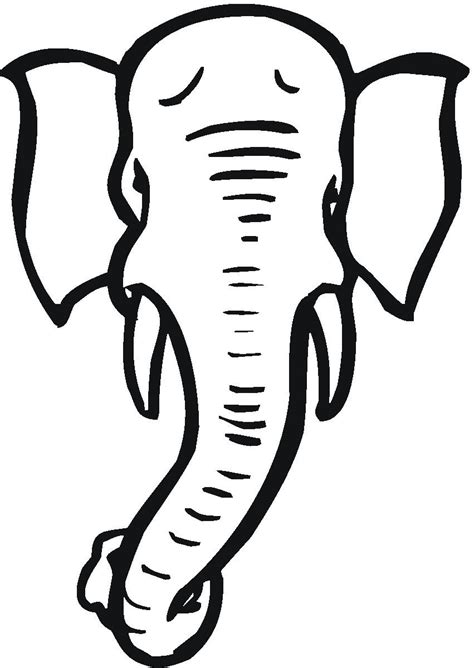 Elephant Face Outline - ClipArt Best