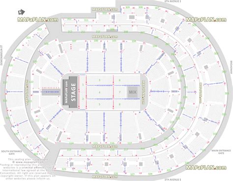 Nashville Bridgestone Arena seating chart - Detailed seat & row numbers end stage concert ...