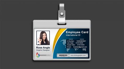 Free Photoshop Employee Horizontal Id Card Template Download | Free Download Nude Photo Gallery