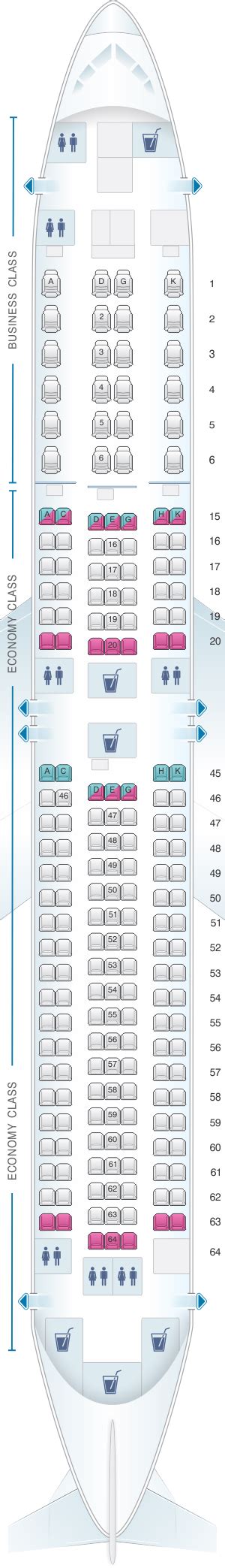 Seat Map Japan Airlines (JAL) Boeing B767 300ER A44 | SeatMaestro