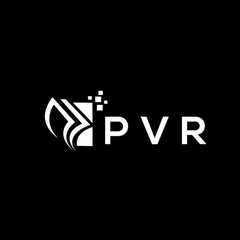 PVR credit repair accounting logo design on BLACK background. PVR ...