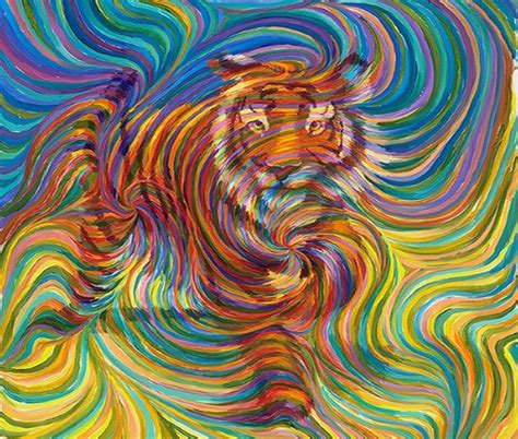 Tiger vibrant color art | Arte fractal, Arte con tigre, Pintura metafisica