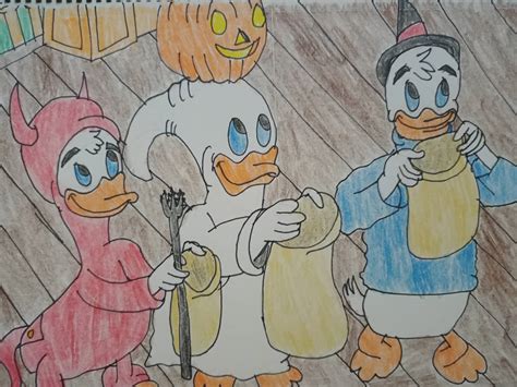 Huey Dewey and Louie Duck (Trick or Treat) by DjordjeCvarkov on DeviantArt