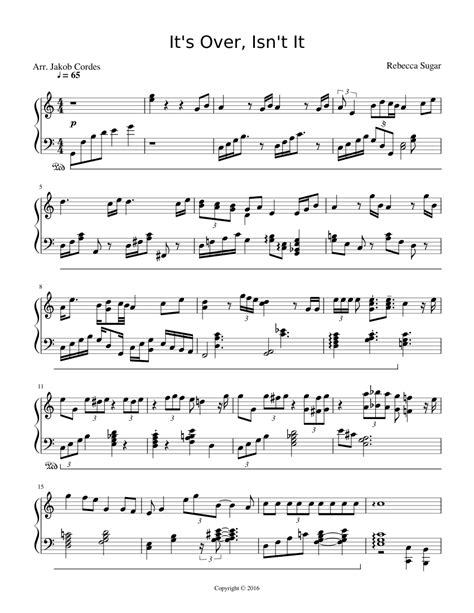 It's Over, Isn't It sheet music download free in PDF or MIDI