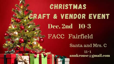 Christmas Craft & Vendor Event – Fairfield Arts & Convention Center