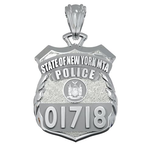 MTA Police Officer Pendant – Nickel Size - Police Jewelry