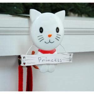 Cat Stocking Holder with Snowman Family Icon Original MantleClip - BSC0104