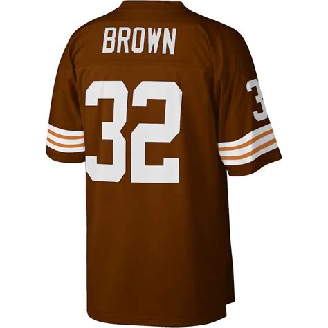 Men's Mitchell & Ness Jim Brown Brown Cleveland Browns Legacy Replica ...