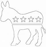 Democratic Symbol Donkey Coloring Page Sketch sketch template