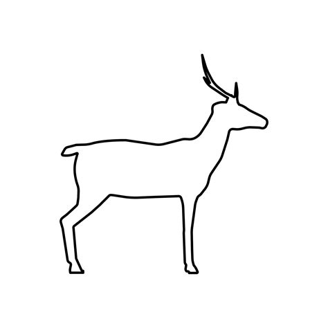 Animal deer outline silhouette vector icon illustration nature art ...