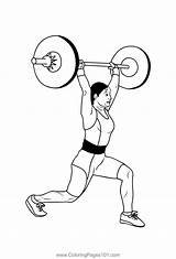 Weight Lifting 2 Coloring Page For Kids  Free Printable sketch template