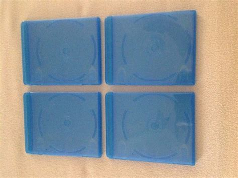 4 Blu-ray Cases 12mm 1-Disc Single w/ LOGO Empty Replacement Cases NEW ...