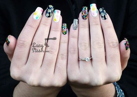 Funky Mix & Match WAH Style Nail Art - Lucy's Stash