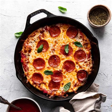 The Best Cast Iron Skillet Pizza (30 Minute) - Modern Crumb