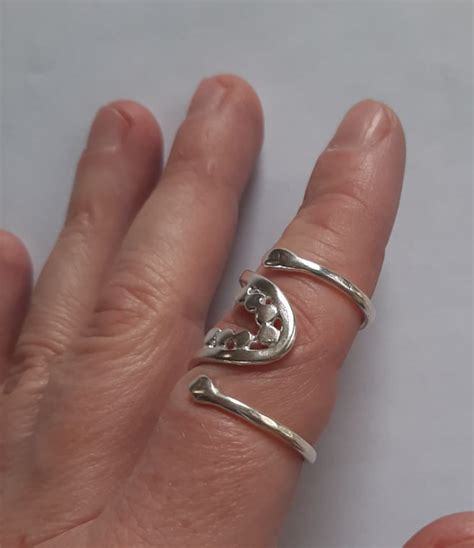 Arthritis Finger Ring Splint Sterling Silver Adjustable 2 | Etsy