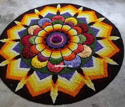 Onam Pookalam Design 100 - Keralam, Kerala Tourism, Kerala