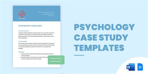 FREE 13+ Psychology Case Study Templates in PDF | MS Word | Free ...