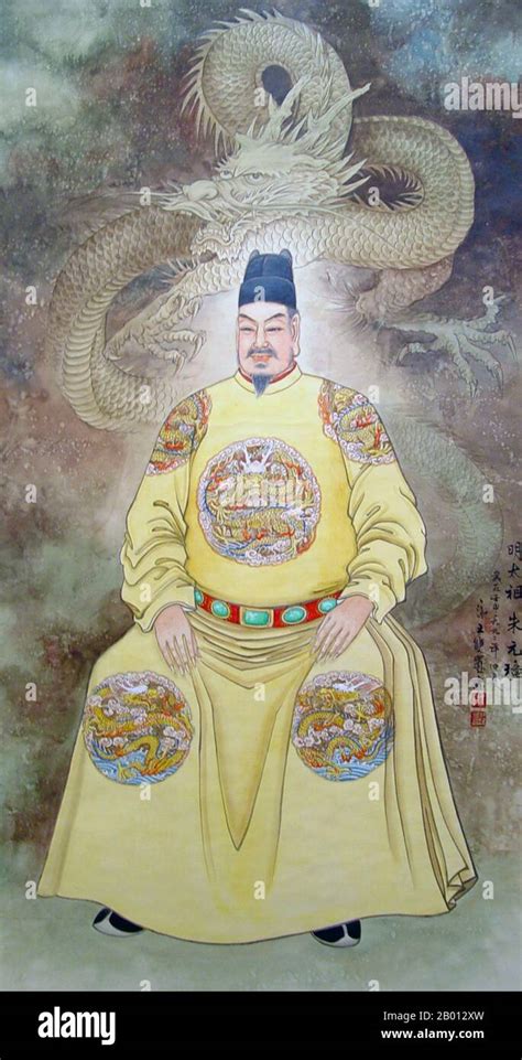 China: Emperor Hongwu, 1st ruler of the Ming Dynasty (r. 1368-1398). The Hongwu Emperor ...