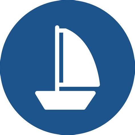 Free Sailboat icon in blue circle. 14576660 PNG with Transparent Background