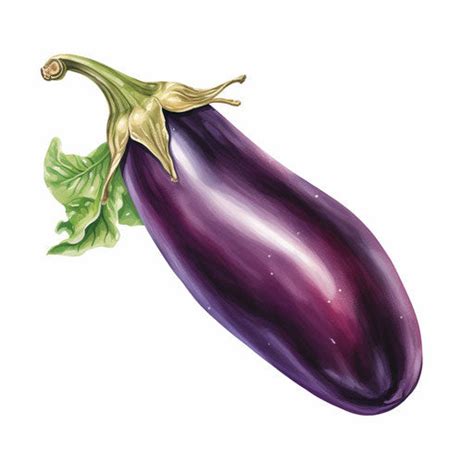 Brinjal Clipart in Oil Painting Style Artwork: HD Vector & 4K – IMAGELLA